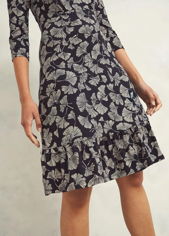 Women Ginny Jersey Dress Navy Cream Hobbs Dresses and Jumpsuits