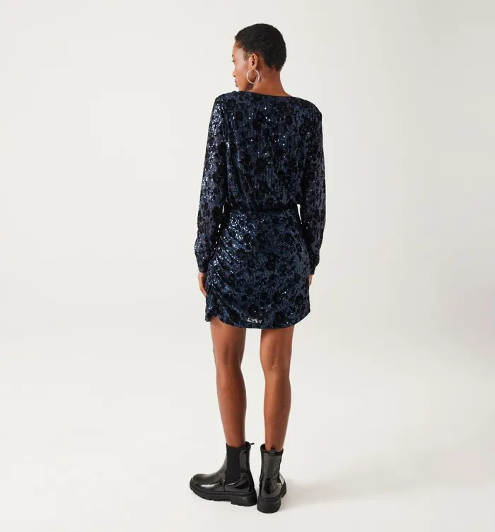 Women Glitzy Dress 8211 Black Print Promod Dresses Women Glitzy Dress 8211 Black Print Promod Dresses