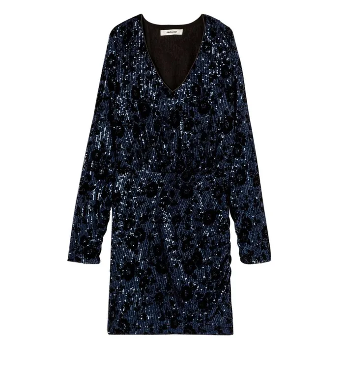 Women Glitzy Dress 8211 Black Print Promod Dresses Women Glitzy Dress 8211 Black Print Promod Dresses