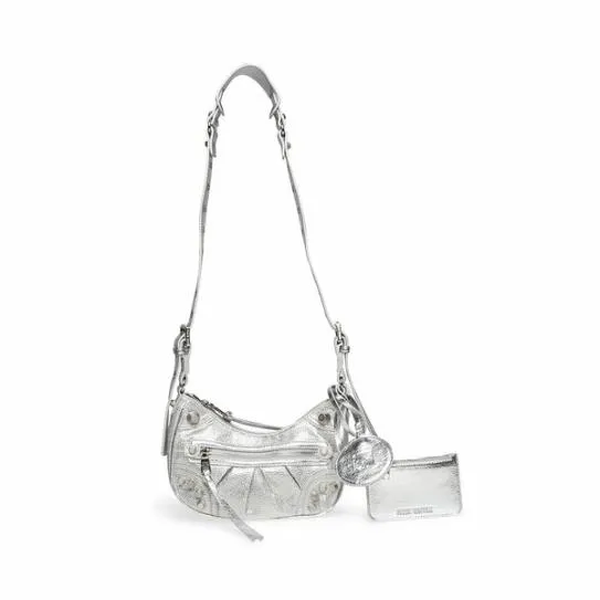 Women GLOW BAG SILVER RHINESTONES Silver Steve Madden Crossbody Bags