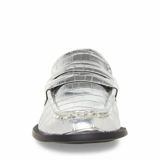 Women GOODMAN SILVER CROCODILE Silver Croco Steve Madden Loafers and Flats Women GOODMAN SILVER CROCODILE Silver Croco Steve Madden Loafers and Flats