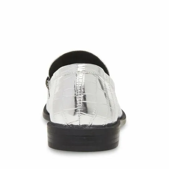 Women GOODMAN SILVER CROCODILE Silver Croco Steve Madden Loafers and Flats Women GOODMAN SILVER CROCODILE Silver Croco Steve Madden Loafers and Flats