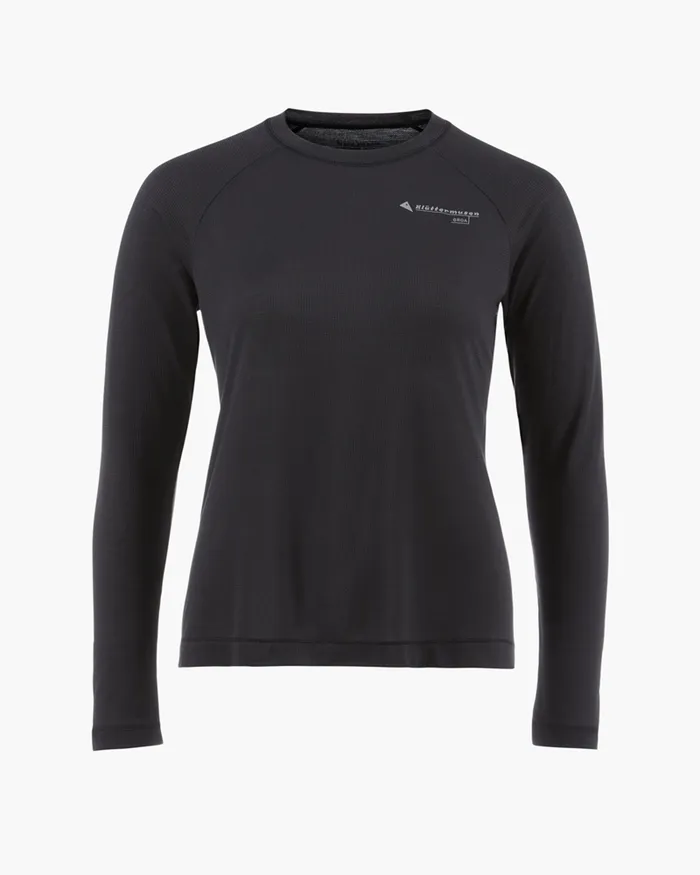 Women Groa Technical Long Sleeve Tee Raven Klttermusen TShirts