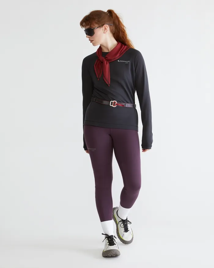 Women Groa Technical Long Sleeve Tee Raven Klttermusen TShirts