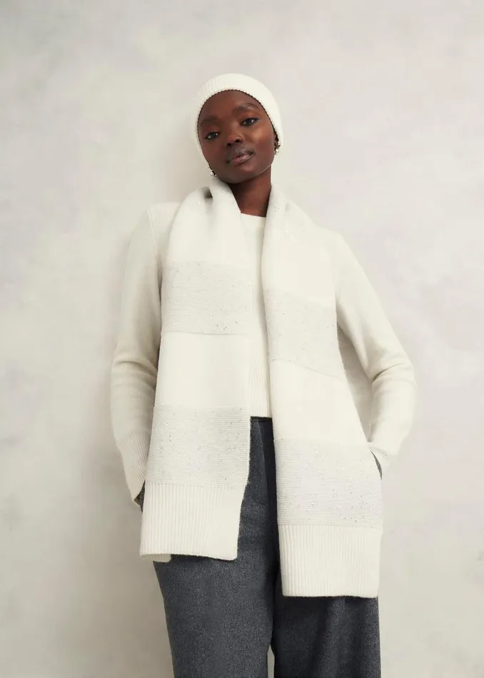 Women Hayley Scarf Ivory Hobbs Scarves