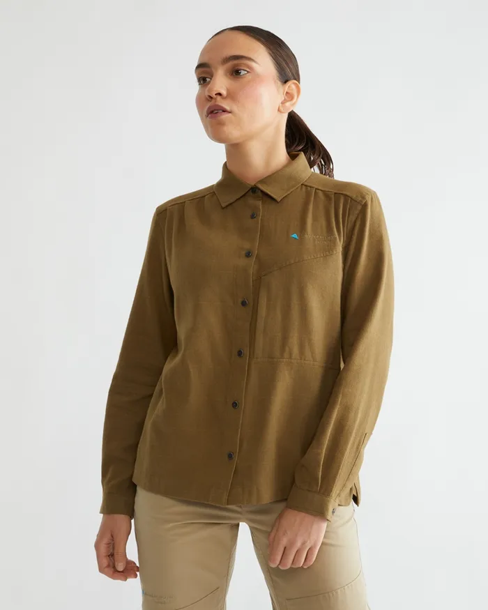 Women Helheim Long Sleeve Shirt Smoke Greyclay Klttermusen Shirts