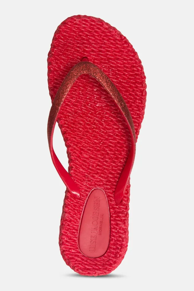 Women Ilse Jacobsen Flip Flops Flip Flop With Glitter 8211 Deep Red Women Ilse Jacobsen Flip Flops Flip Flop With Glitter 8211 Deep Red