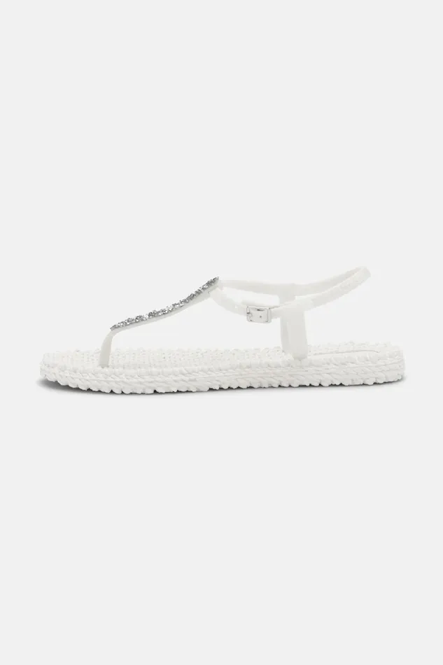 Women Ilse Jacobsen Flip Flops Flip Flops With Rhinstones 8211 Creme Women Ilse Jacobsen Flip Flops Flip Flops With Rhinstones 8211 Creme
