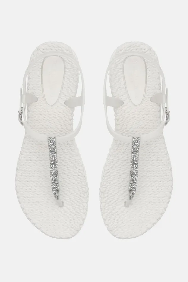 Women Ilse Jacobsen Flip Flops Flip Flops With Rhinstones 8211 Creme Women Ilse Jacobsen Flip Flops Flip Flops With Rhinstones 8211 Creme