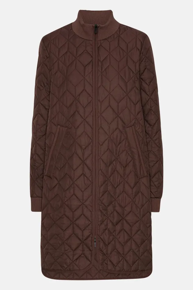 Women Ilse Jacobsen Jackets And Coats Padded Quilt Coat 8211 Ebony