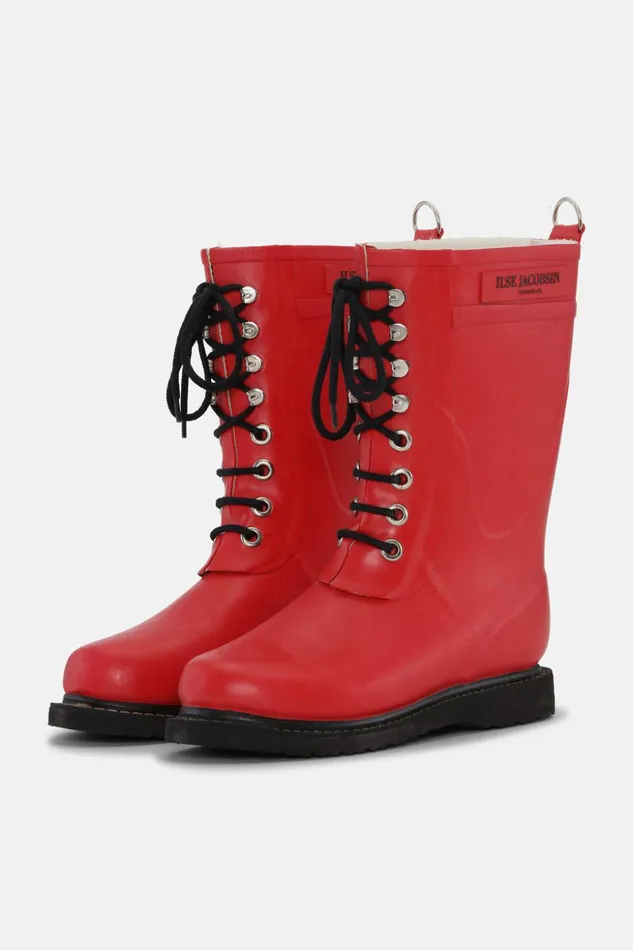 Women Ilse Jacobsen Rainboots Medium 34 Rubber Boots 8211 Deep Red