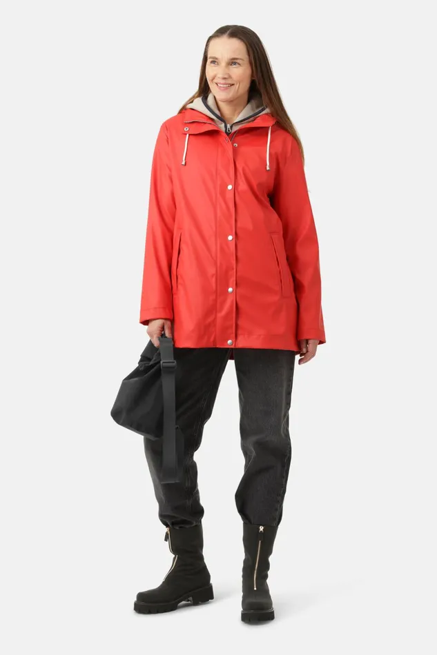 Women Ilse Jacobsen Raincoats Rain Jacket 8211 Fire