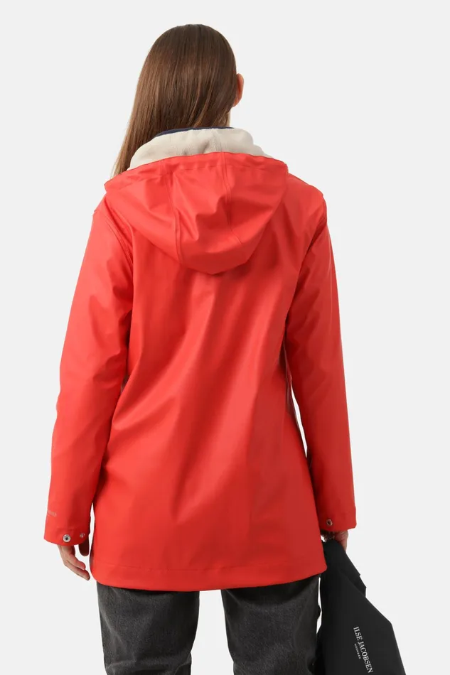 Women Ilse Jacobsen Raincoats Rain Jacket 8211 Fire Women Ilse Jacobsen Raincoats Rain Jacket 8211 Fire