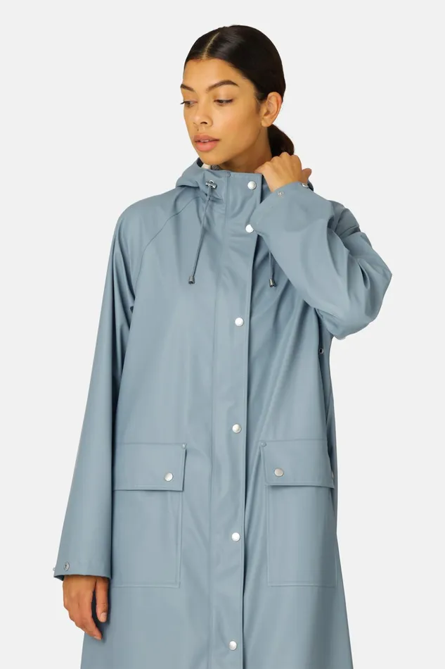 Women Ilse Jacobsen Raincoats Raincoat 8211 Blue Cloud Women Ilse Jacobsen Raincoats Raincoat 8211 Blue Cloud