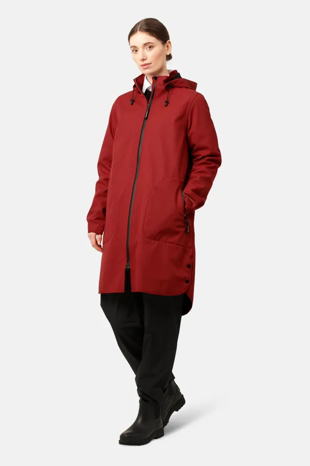 Women Ilse Jacobsen Raincoats Raincoat 8211 Rhubarb