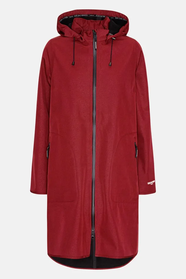 Women Ilse Jacobsen Raincoats Raincoat 8211 Rhubarb