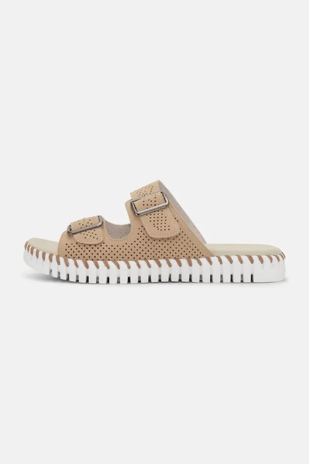 Women Ilse Jacobsen Tulip Flats Sandals 8211 Latte Women Ilse Jacobsen Tulip Flats Sandals 8211 Latte