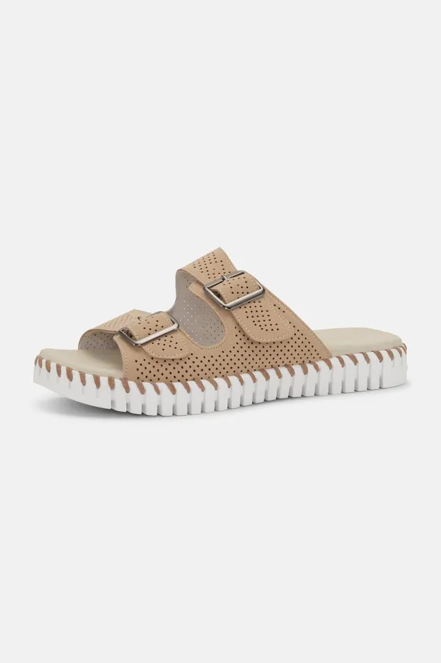 Women Ilse Jacobsen Tulip Flats Sandals 8211 Latte Women Ilse Jacobsen Tulip Flats Sandals 8211 Latte