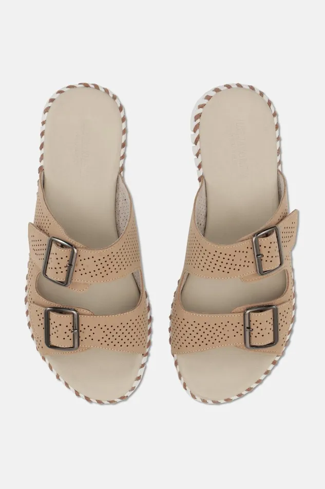 Women Ilse Jacobsen Tulip Flats Sandals 8211 Latte Women Ilse Jacobsen Tulip Flats Sandals 8211 Latte