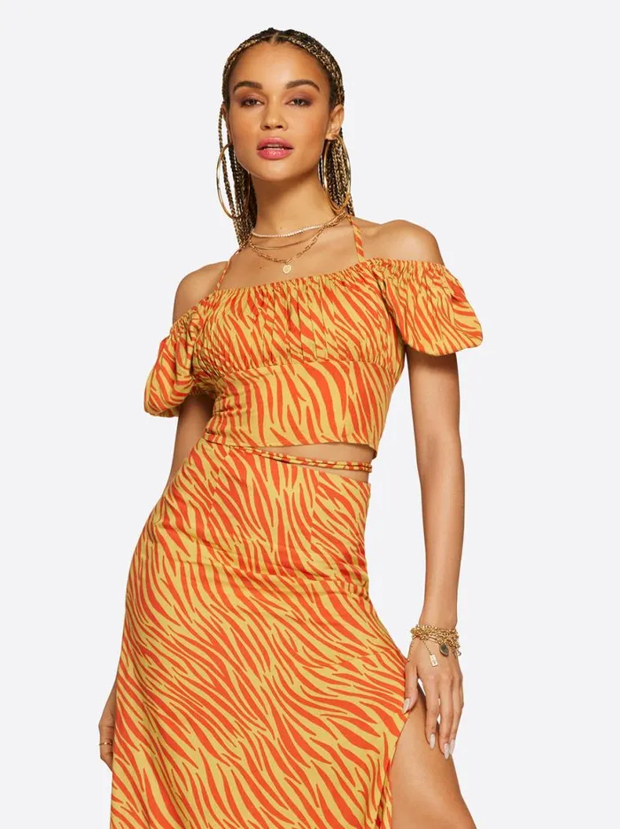 Women Irin Top In Savanna Zebra Jessica Simpson Tops and Tees