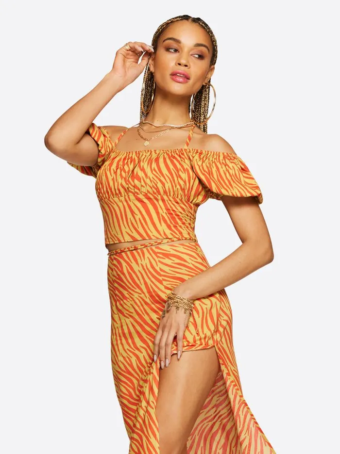 Women Irin Top In Savanna Zebra Jessica Simpson Tops and Tees