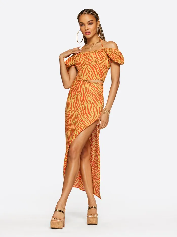 Women Irin Top In Savanna Zebra Jessica Simpson Tops and Tees