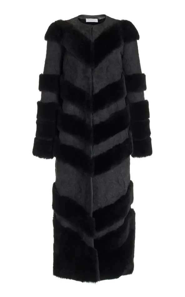 Women Jackets and Coats Gabriela Hearst Hugh Embroidered Coat In Black Suede With Shearling Women Jackets and Coats Gabriela Hearst Hugh Embroidered Coat In Black Suede With Shearling