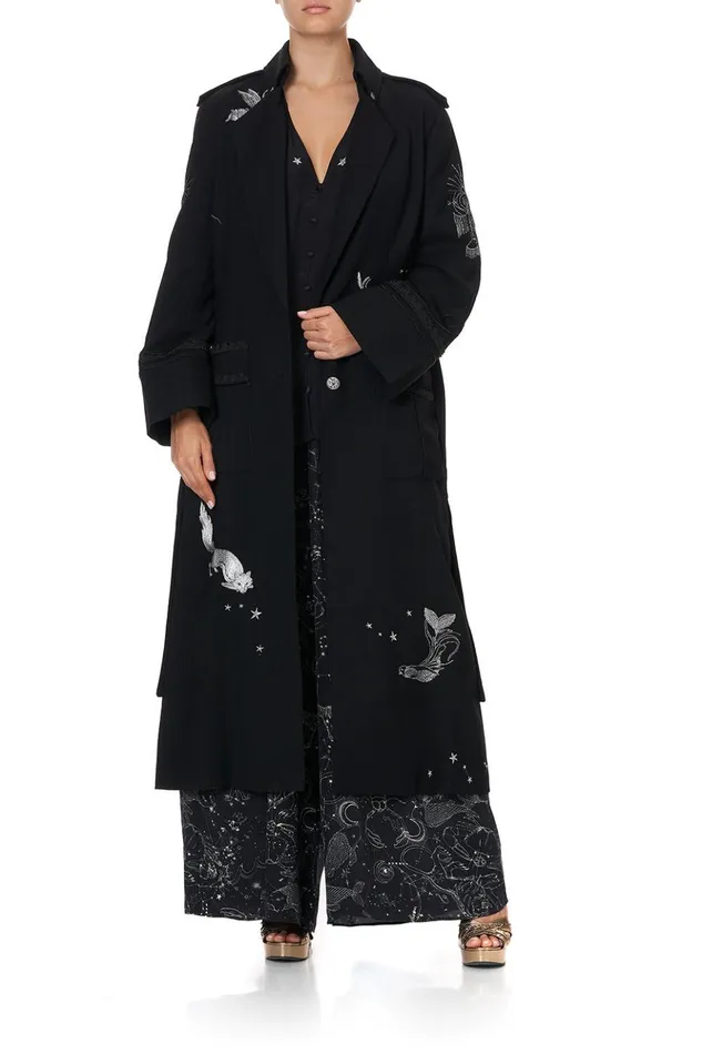Women Jackets Camilla Long Military Coat Astro Disco