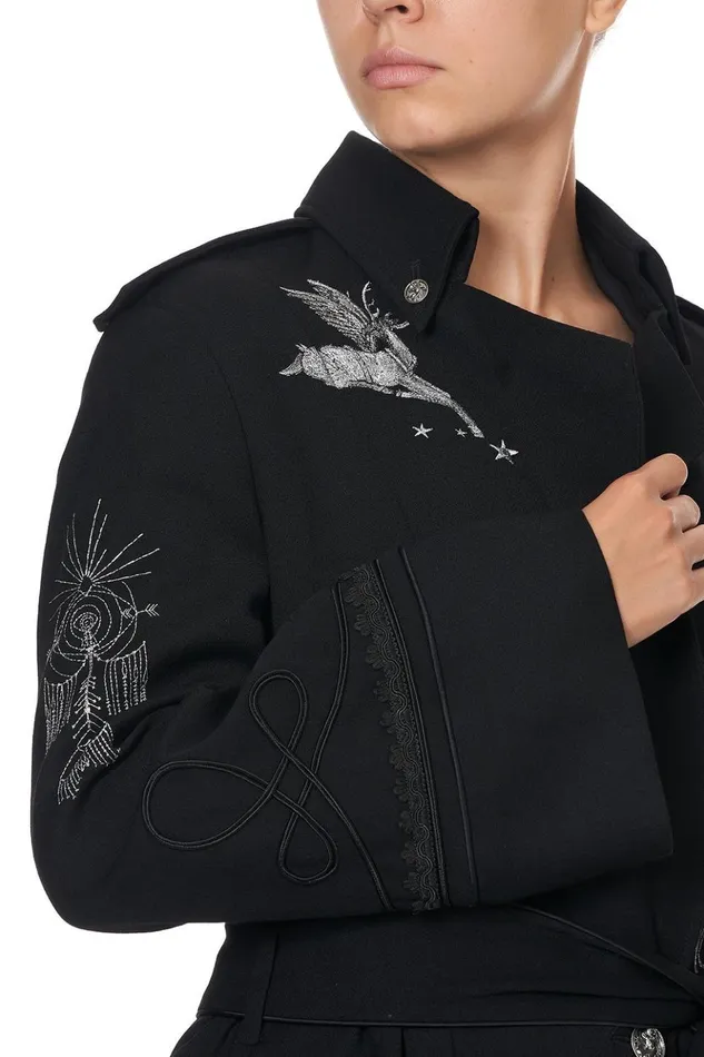 Women Jackets Camilla Long Military Coat Astro Disco
