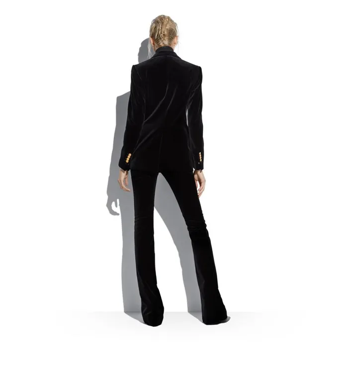 Women Jackets Tom Ford Cotton Velvet Jacket Black Women Jackets Tom Ford Cotton Velvet Jacket Black