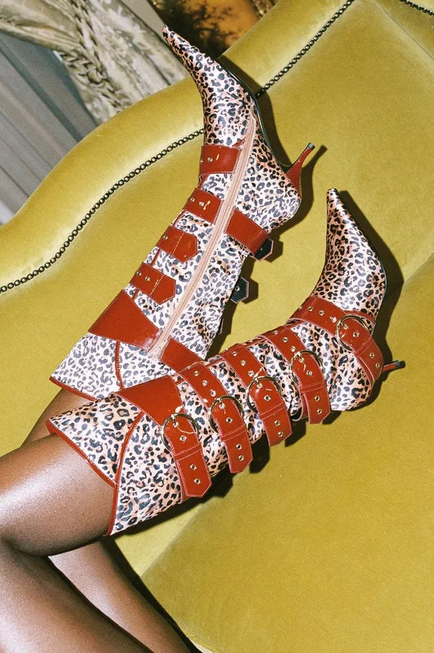 Women Jeffrey Campbell Knee High SeatbeltF