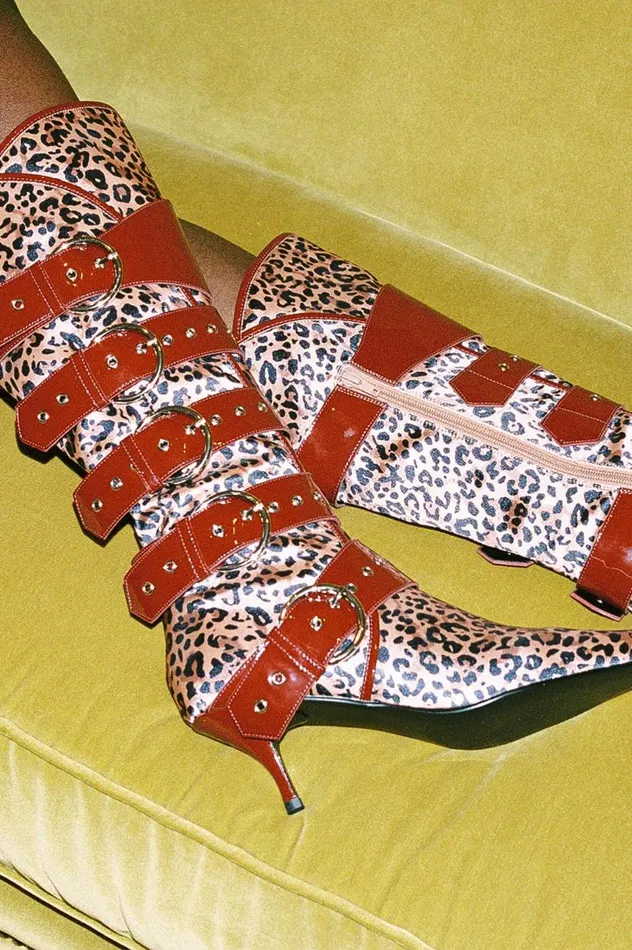 Women Jeffrey Campbell Knee High SeatbeltF