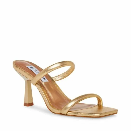 Women JOY GOLD LEATHER Gold Leather Steve Madden Heels Women JOY GOLD LEATHER Gold Leather Steve Madden Heels