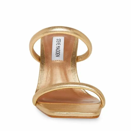 Women JOY GOLD LEATHER Gold Leather Steve Madden Heels Women JOY GOLD LEATHER Gold Leather Steve Madden Heels