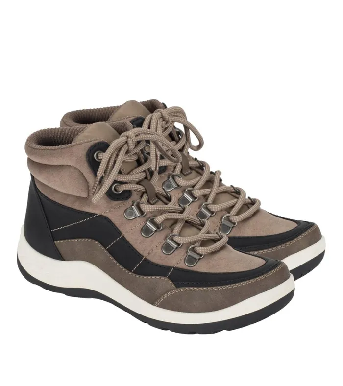 Women Kamber Lace Up Hiking Boot Taupe Multi Baretraps Booties