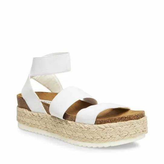 Women KIMMIE WHITE White Steve Madden Sandals Women KIMMIE WHITE White Steve Madden Sandals