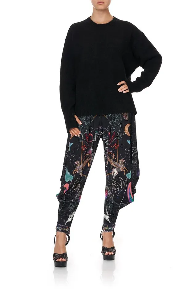 Women Knitwear Camilla Crew Neck Jumper With Split Sleeve Moonlit Musings