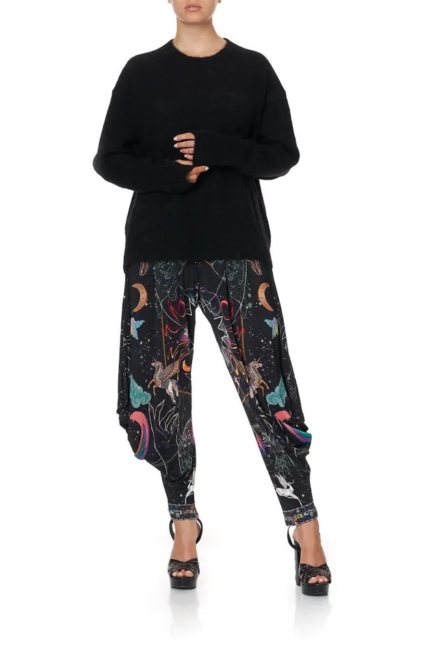 Women Knitwear Camilla Crew Neck Jumper With Split Sleeve Moonlit Musings