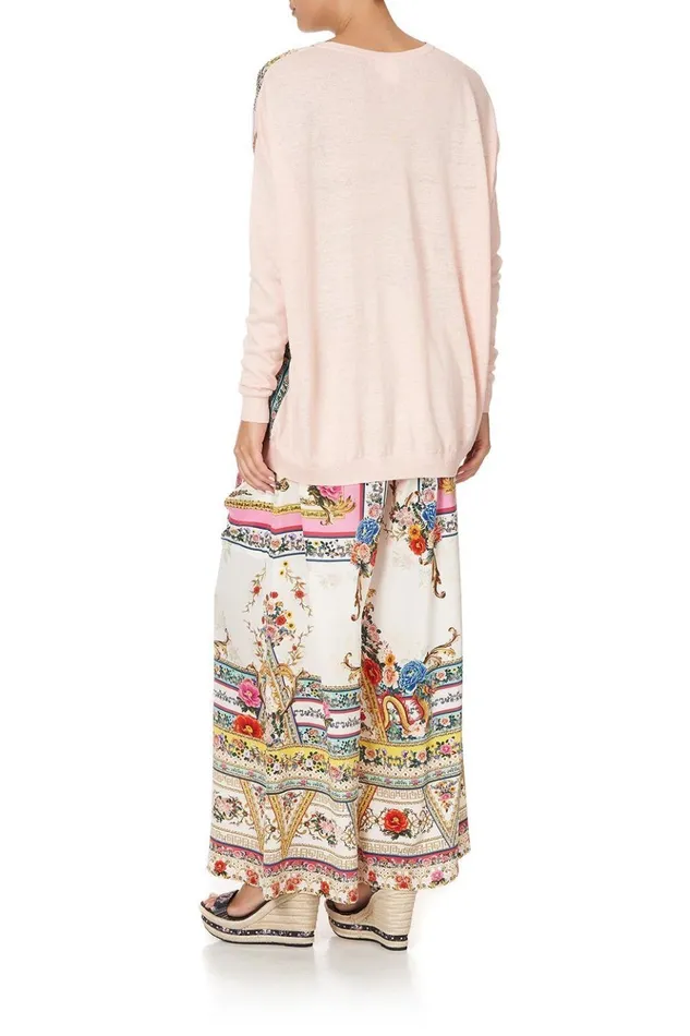 Women Knitwear Camilla Long Sleeve Jumper With Print Front Party In The Palace
