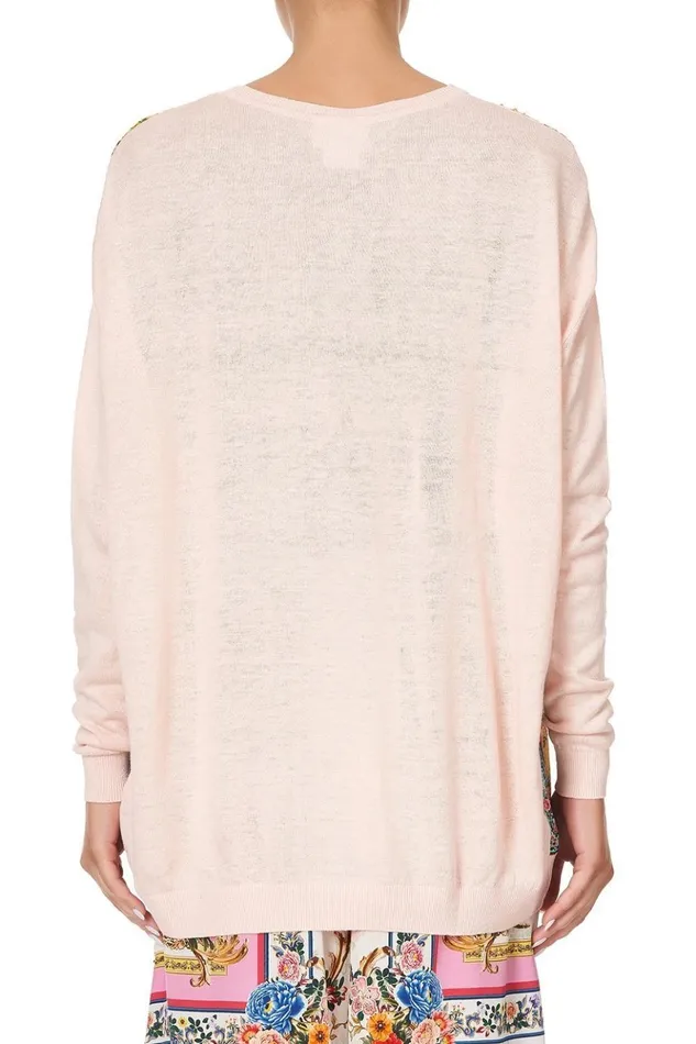 Women Knitwear Camilla Long Sleeve Jumper With Print Front Party In The Palace
