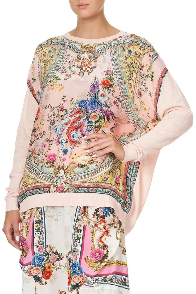 Women Knitwear Camilla Long Sleeve Jumper With Print Front Party In The Palace