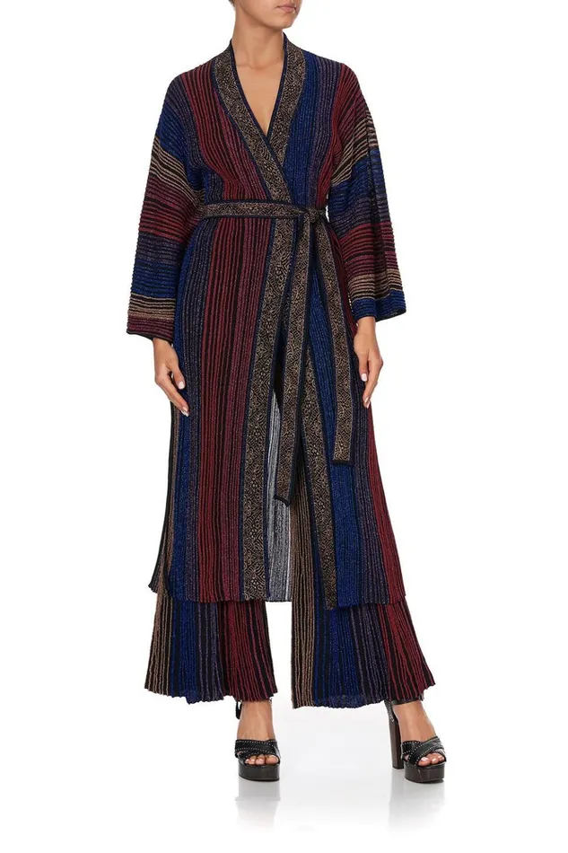 Women Knitwear Camilla Metallic Knit Cardi With Tie Folk River