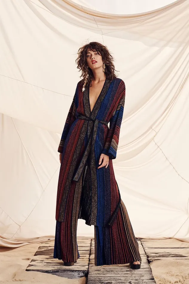 Women Knitwear Camilla Metallic Knit Cardi With Tie Folk River