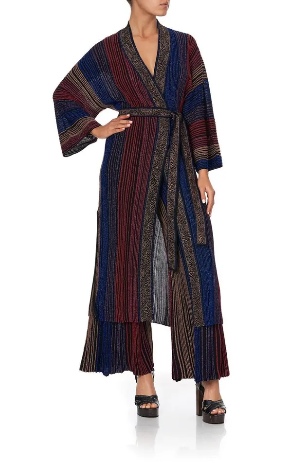 Women Knitwear Camilla Metallic Knit Cardi With Tie Folk River