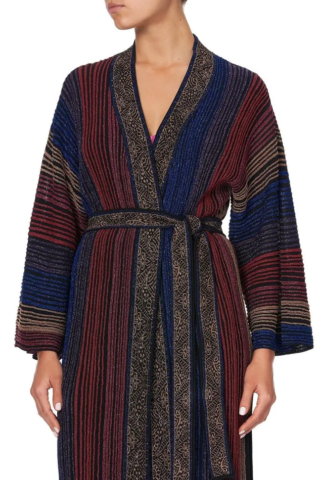 Women Knitwear Camilla Metallic Knit Cardi With Tie Folk River