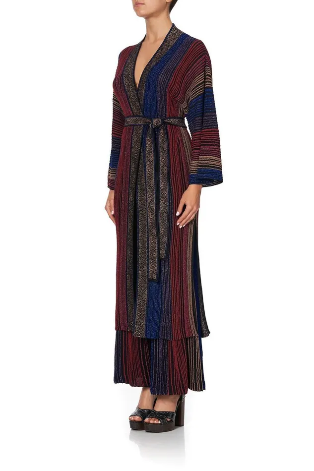 Women Knitwear Camilla Metallic Knit Cardi With Tie Folk River