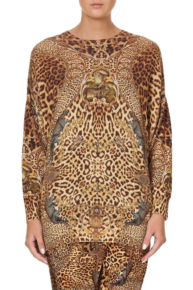 Women Knitwear Camilla Oversized Drop Shoulder Side Split Jumper Lady Lodge