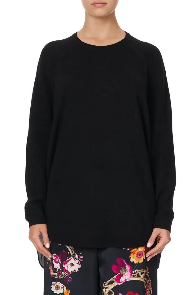 Women Knitwear Camilla Silk Back Curved Hem Mirror Mirror