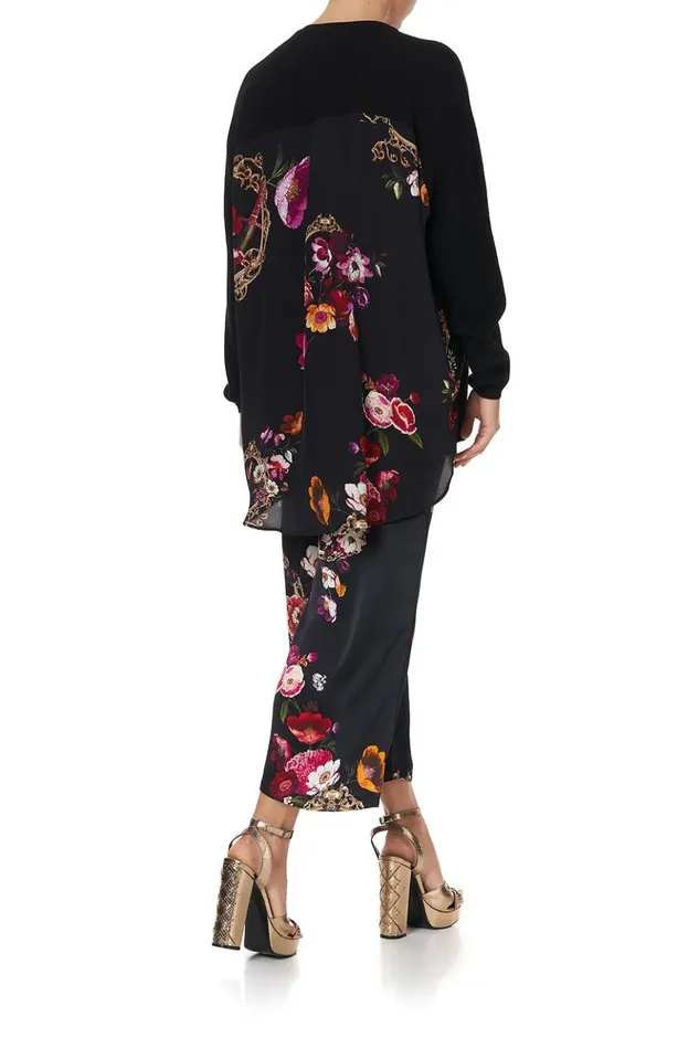 Women Knitwear Camilla Silk Back Curved Hem Mirror Mirror