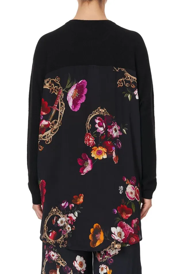 Women Knitwear Camilla Silk Back Curved Hem Mirror Mirror